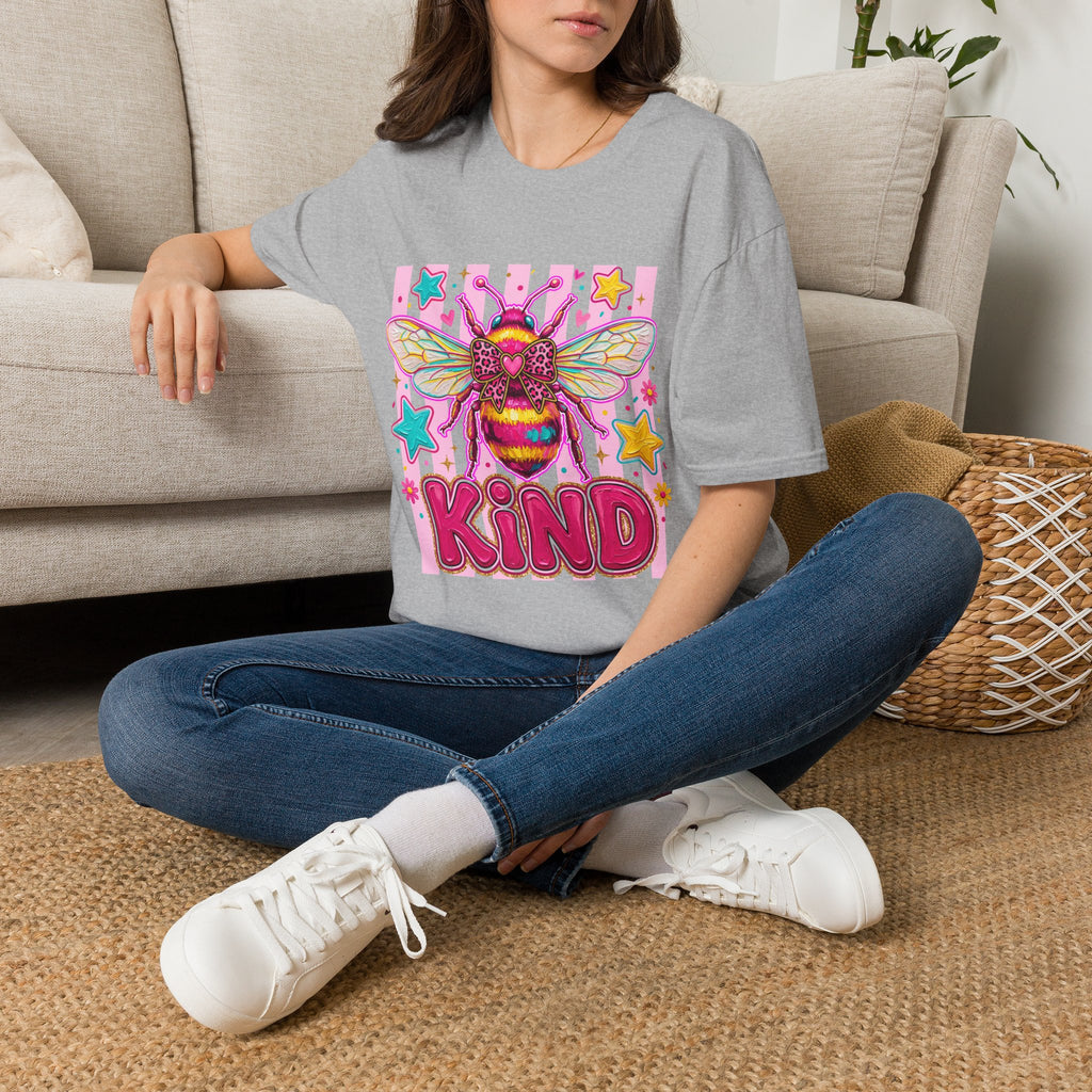 Kind Bee T-Shirt — Colorful Cute Bee Graphic Tee for Women & Teens