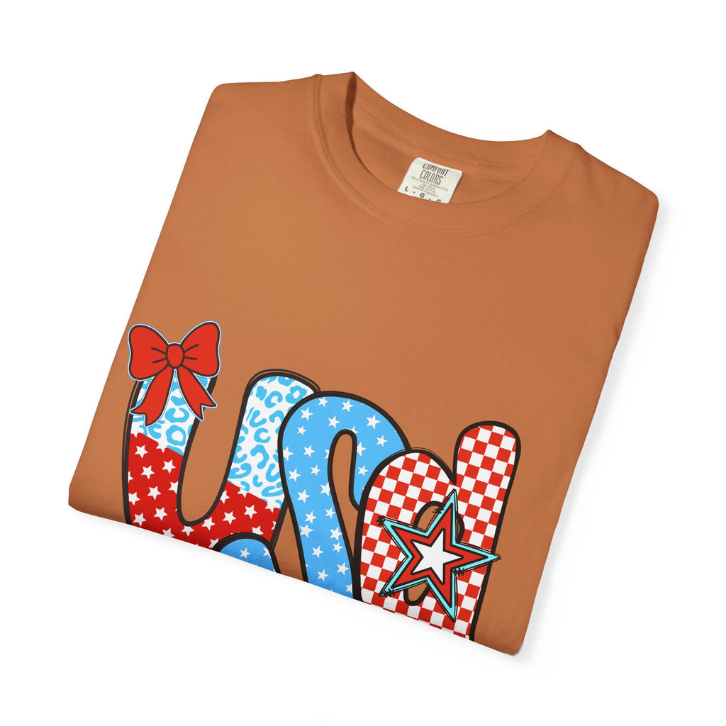 USA Patriotic T-Shirt — Red White & Blue Stars and Stripes Graphic