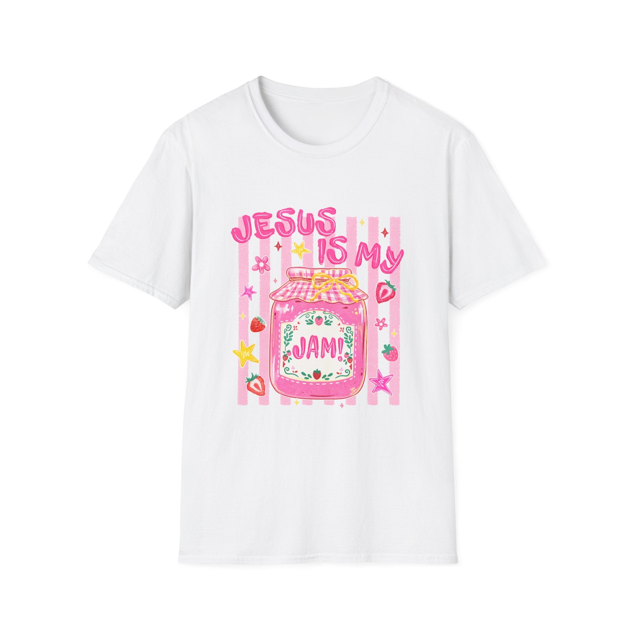 Jesus Is My Jam T‑Shirt — Cute Pink Faith Graphic Tee