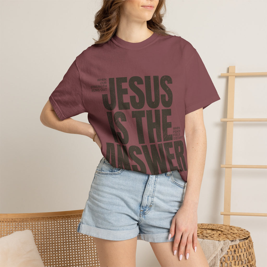 Jesus Is The Answer T-Shirt — Christian Faith Graphic Tee