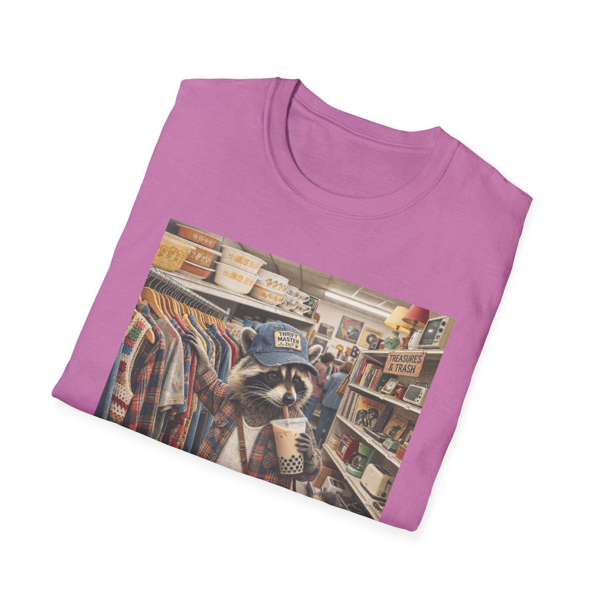 Thrifted Raccoon T-Shirt — "I'd Thrift That" Vintage Store Graphic Tee