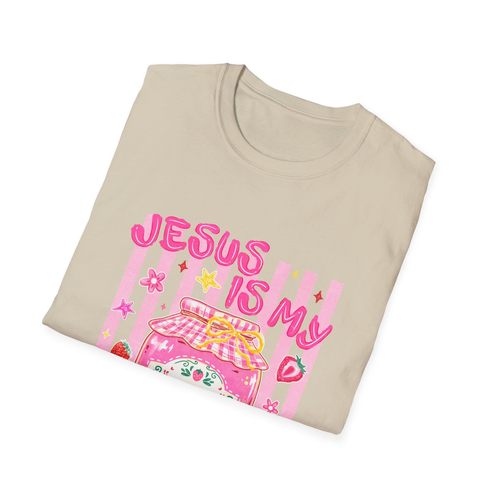 Jesus Is My Jam T‑Shirt — Cute Pink Faith Graphic Tee